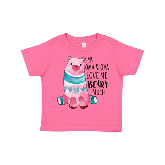 Inktastic My Oma and Opa Love Me Beary Much with Cute Bear Boys or Girls Toddler T-Shirt