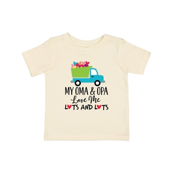 Inktastic My Oma and Opa Love Me Grandson Truck Boys Baby T-Shirt