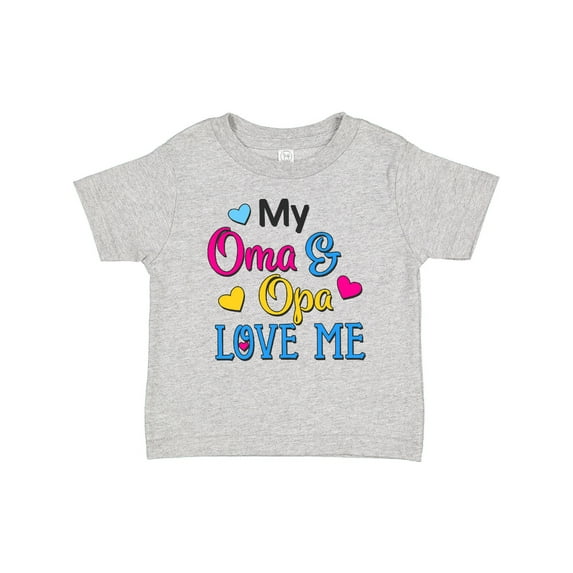 Inktastic My Oma and Opa Love Me with Hearts Boys or Girls Baby T-Shirt