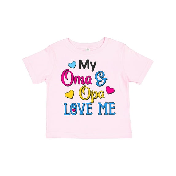 Inktastic My Oma and Opa Love Me with Hearts Boys or Girls Toddler T-Shirt