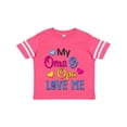thumbnail image 1 of Inktastic My Oma and Opa Love Me with Hearts Boys or Girls Toddler T-Shirt, 1 of 5
