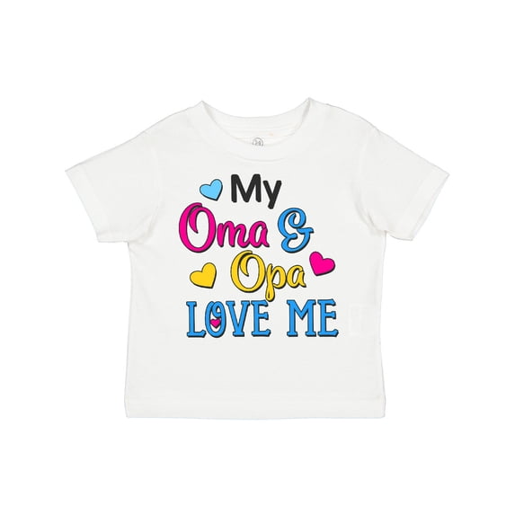 Inktastic My Oma and Opa Love Me with Hearts Boys or Girls Toddler T-Shirt