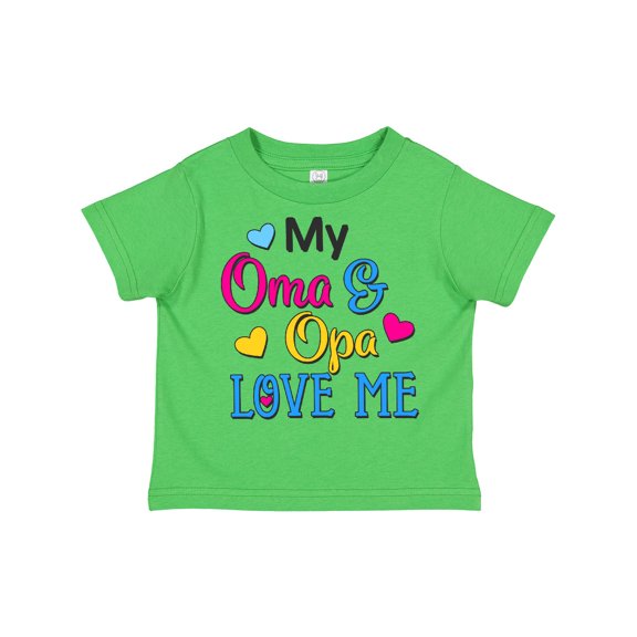 Inktastic My Oma and Opa Love Me with Hearts Boys or Girls Toddler T-Shirt