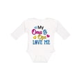 thumbnail image 1 of Inktastic My Oma and Opa Love me with Hearts Boys or Girls Long Sleeve Baby Bodysuit, 1 of 5