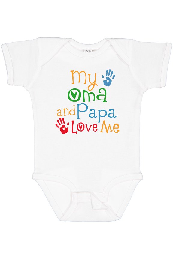 My Oma and Papa Love Me Boys or Girls Baby Bodysuit