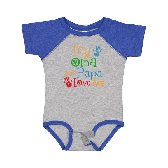 Inktastic My Oma and Papa Love Me Boys or Girls Baby Bodysuit