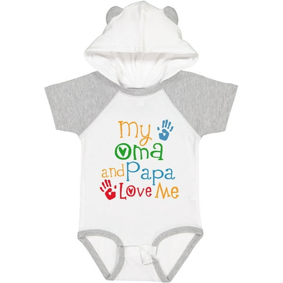 Inktastic My Oma and Papa Love Me Boys or Girls Baby Bodysuit