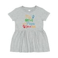 thumbnail image 1 of Inktastic My Oma and Papa Love Me Girls Baby Dress, 1 of 5