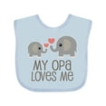 thumbnail image 1 of Inktastic My Opa Grandpa Loves Me Boys or Girls Baby Bib, 1 of 4