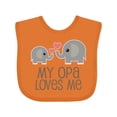 thumbnail image 1 of Inktastic My Opa Grandpa Loves Me Boys or Girls Baby Bib, 1 of 4