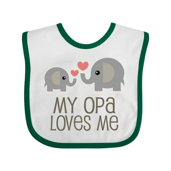 Inktastic My Opa Grandpa Loves Me Boys or Girls Baby Bib