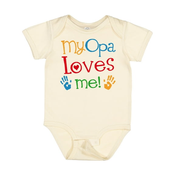 Inktastic My Opa Loves Me Boys or Girls Baby Bodysuit