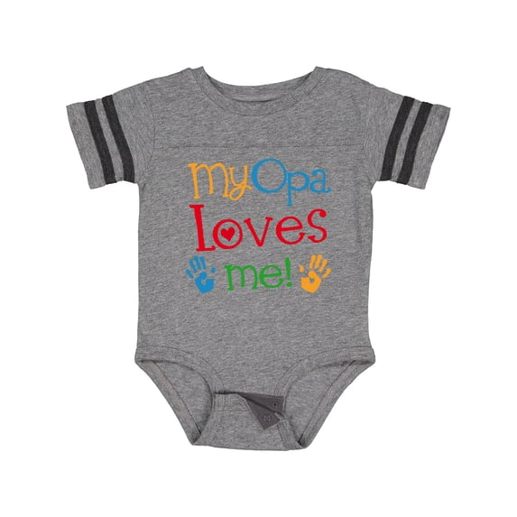 Inktastic My Opa Loves Me Boys or Girls Baby Bodysuit