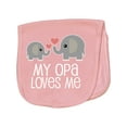 thumbnail image 1 of Inktastic My Opa Loves Me Elephant Baby Burp Cloth, 1 of 3