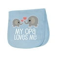 thumbnail image 1 of Inktastic My Opa Loves Me Elephant Baby Burp Cloth, 1 of 3