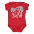 thumbnail image 1 of Inktastic My Opa Loves Me Elephant Boys or Girls Baby Bodysuit, 1 of 5