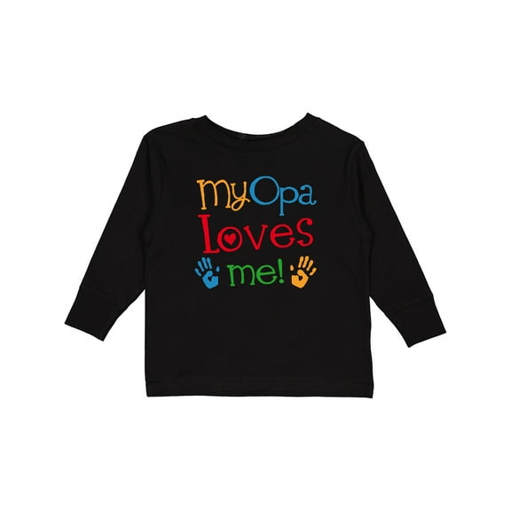 Inktastic My Opa Loves Me Gift Boys or Girls Long Sleeve Toddler T-Shirt