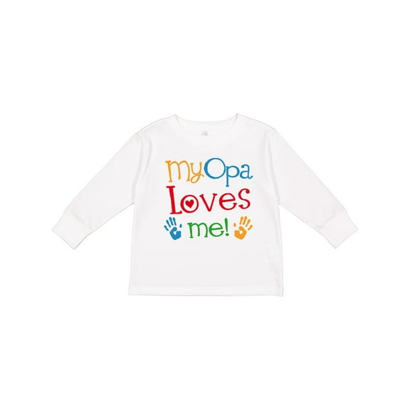 Inktastic My Opa Loves Me Gift Boys or Girls Long Sleeve Toddler T-Shirt