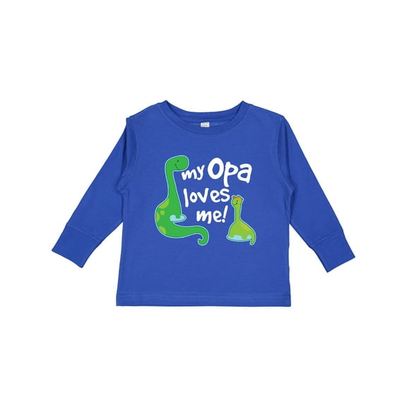 Inktastic My Opa Loves Me Grandchild Boys Long Sleeve Toddler T-Shirt