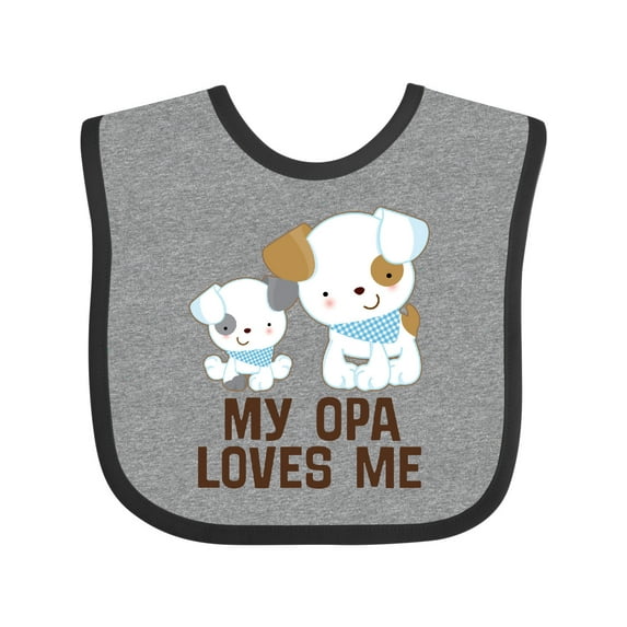 Inktastic My Opa Loves Me Grandson Boys Baby Bib