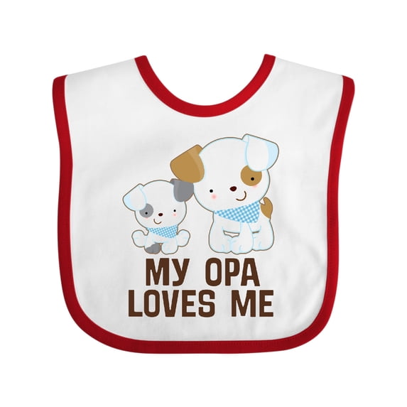 Inktastic My Opa Loves Me Grandson Boys Baby Bib