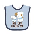 thumbnail image 1 of Inktastic My Opa Loves Me Grandson Boys Baby Bib, 1 of 4