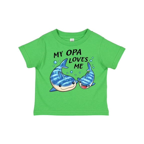 Inktastic My Opa Loves Me Whale Shark Boys or Girls Toddler T-Shirt
