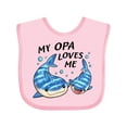 thumbnail image 1 of Inktastic My Opa Loves Me- whale shark Boys or Girls Baby Bib, 1 of 4