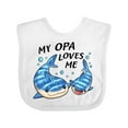 thumbnail image 1 of Inktastic My Opa Loves Me- whale shark Boys or Girls Baby Bib, 1 of 4