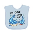 thumbnail image 1 of Inktastic My Opa Loves Me- whale shark Boys or Girls Baby Bib, 1 of 4