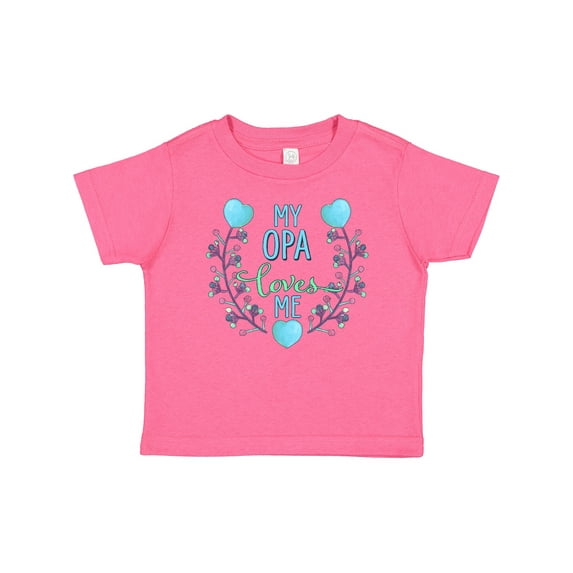 Inktastic My Opa Loves Me with Flowers and Hearts Boys or Girls Baby T-Shirt