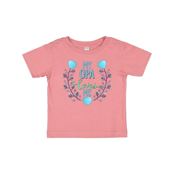 Inktastic My Opa Loves Me with Flowers and Hearts Boys or Girls Baby T-Shirt