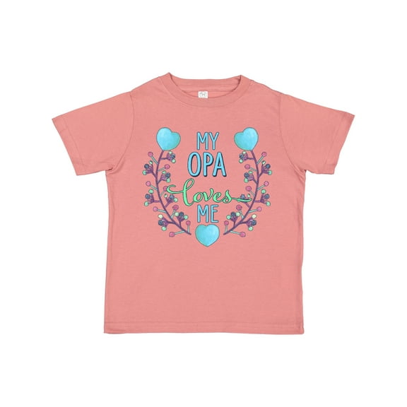 Inktastic My Opa Loves Me with Flowers and Hearts Boys or Girls Toddler T-Shirt