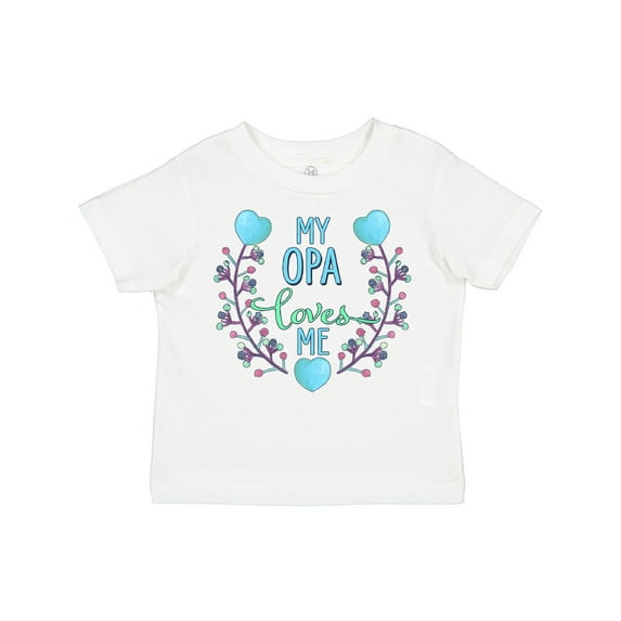 Inktastic My Opa Loves Me with Flowers and Hearts Boys or Girls Toddler T-Shirt