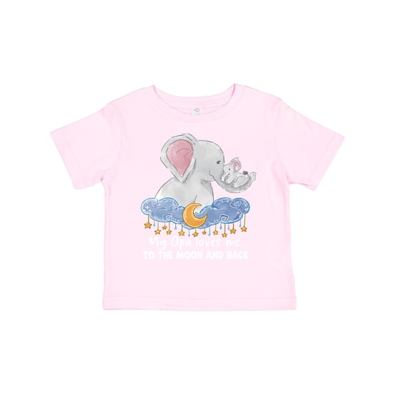 Inktastic My Opa Loves me to the Moon and Back Elephant Family Boys or Girls Toddler T-Shirt