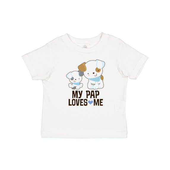 Inktastic My Pap Loves Me Grandson Puppy Boys Baby T-Shirt