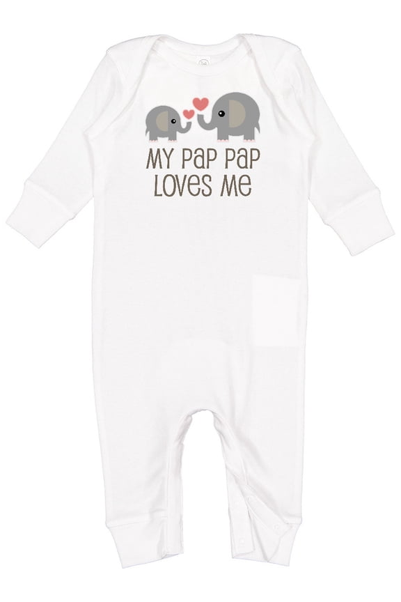 My Pap Pap Grandpa Loves Me Baby Romper Coveralls