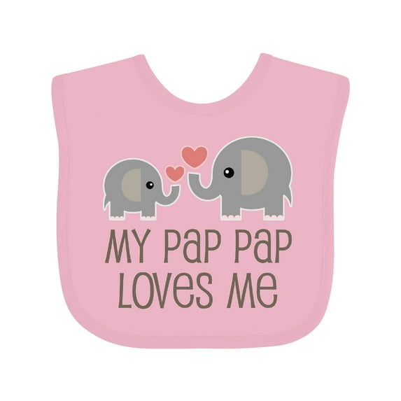 Inktastic My Pap Pap Grandpa Loves Me Boys or Girls Baby Bib