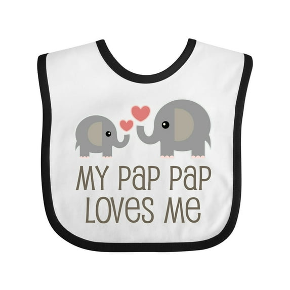 Inktastic My Pap Pap Grandpa Loves Me Boys or Girls Baby Bib