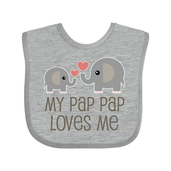 Inktastic My Pap Pap Grandpa Loves Me Boys or Girls Baby Bib