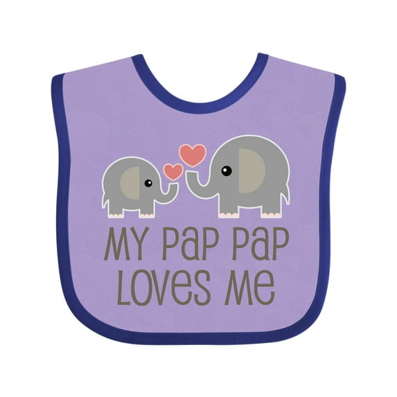 Inktastic My Pap Pap Grandpa Loves Me Boys or Girls Baby Bib