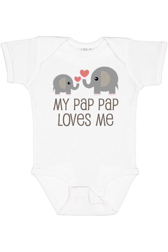 My Pap Pap Grandpa Loves Me Boys or Girls Baby Bodysuit