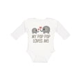 thumbnail image 1 of Inktastic My Pap Pap Grandpa Loves Me Boys or Girls Long Sleeve Baby Bodysuit, 1 of 5