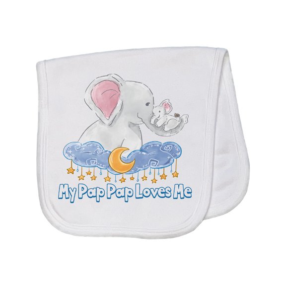 Inktastic My Pap Pap Loves Me Baby Burp Cloth