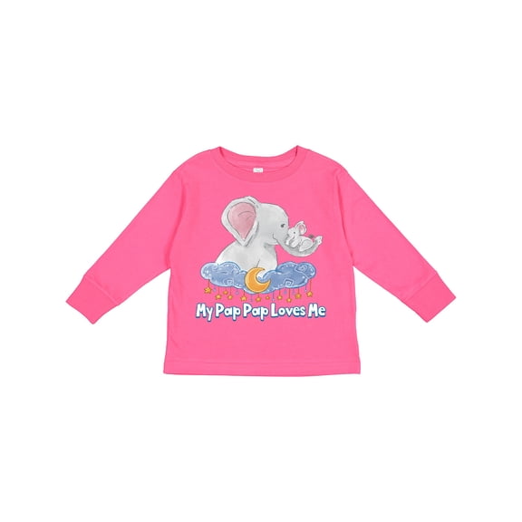 Inktastic My Pap Pap Loves Me Boys or Girls Long Sleeve Toddler T-Shirt