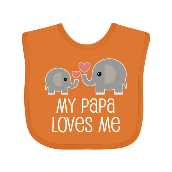 Inktastic My Papa Grandpa Loves Me Boys or Girls Baby Bib