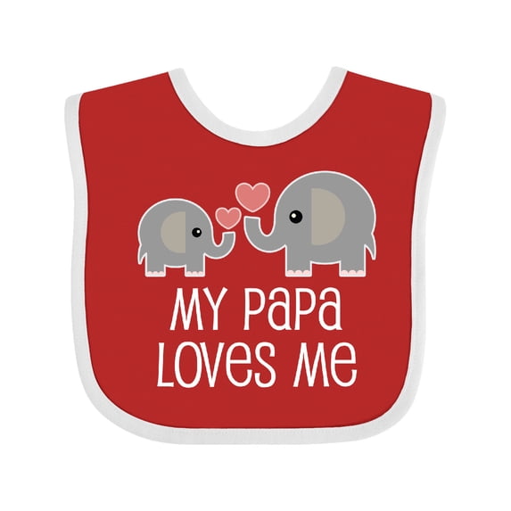 Inktastic My Papa Grandpa Loves Me Boys or Girls Baby Bib