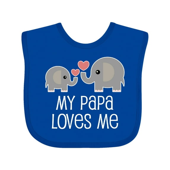 Inktastic My Papa Grandpa Loves Me Boys or Girls Baby Bib