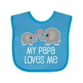thumbnail image 1 of Inktastic My Papa Grandpa Loves Me Boys or Girls Baby Bib, 1 of 4