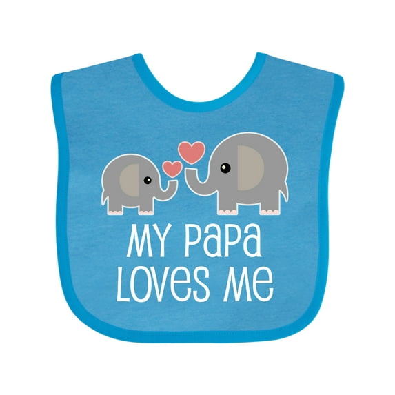 Inktastic My Papa Grandpa Loves Me Boys or Girls Baby Bib
